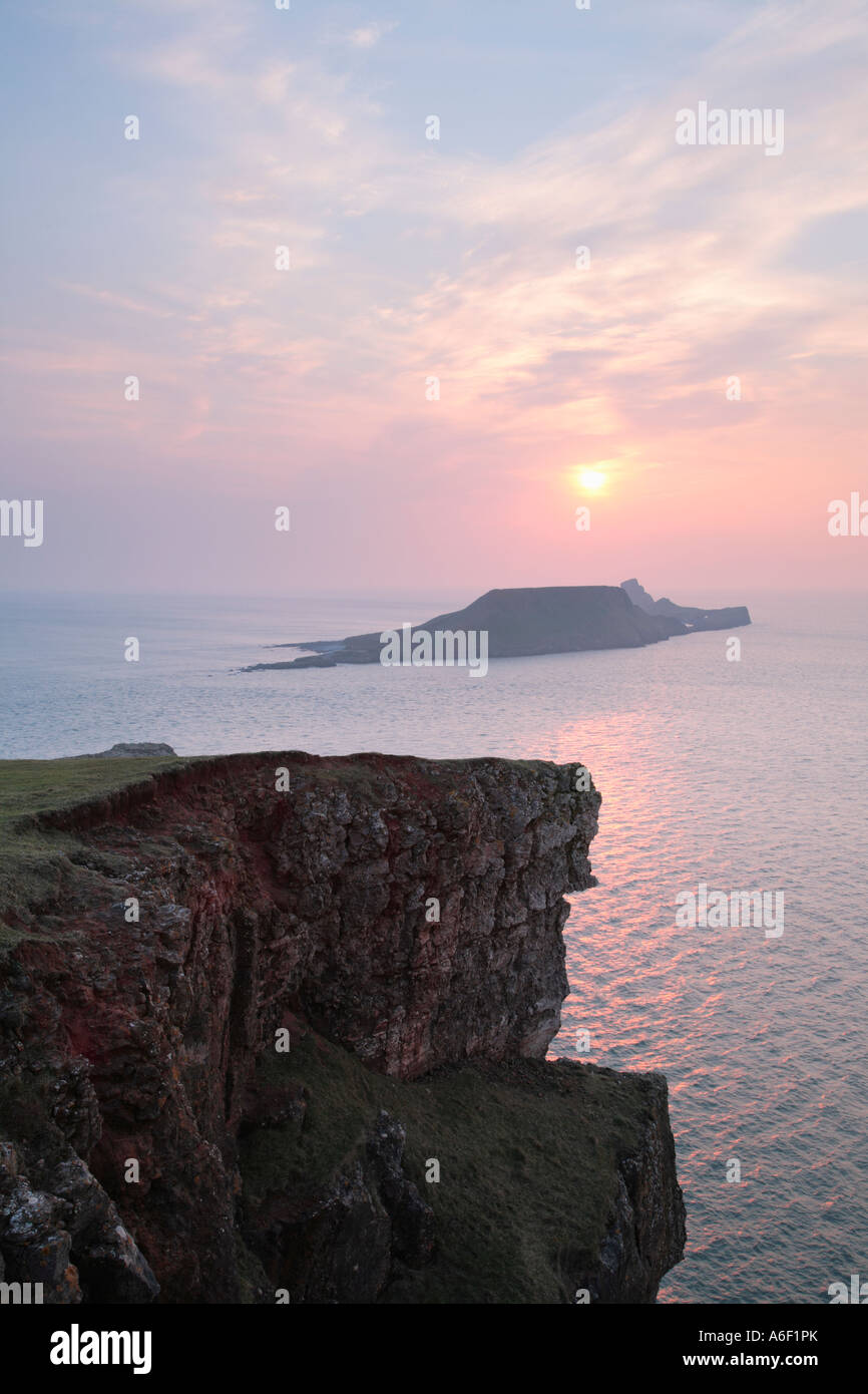 Kitchen Corner looking toward Worms Head Stock Photo