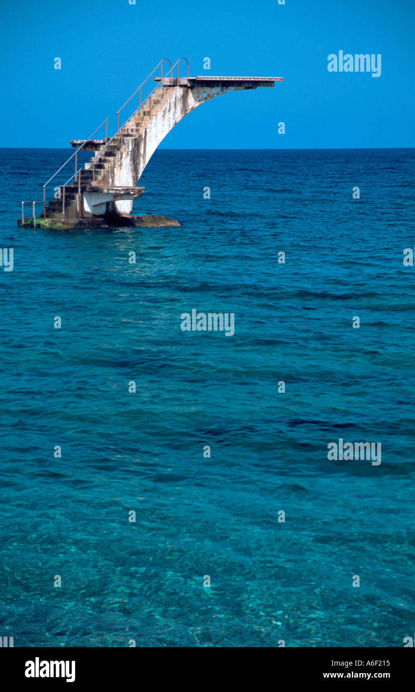 Diving board Rodos Rhodes Greece Stock Photo Alamy