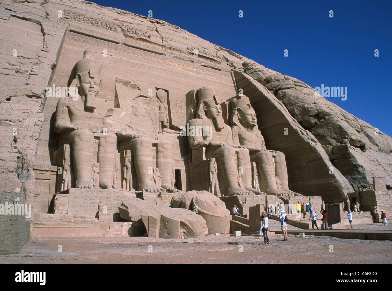 Egypt. Abu Simbel. Greater Temple (Sun Temple). Statues of Ramesses II