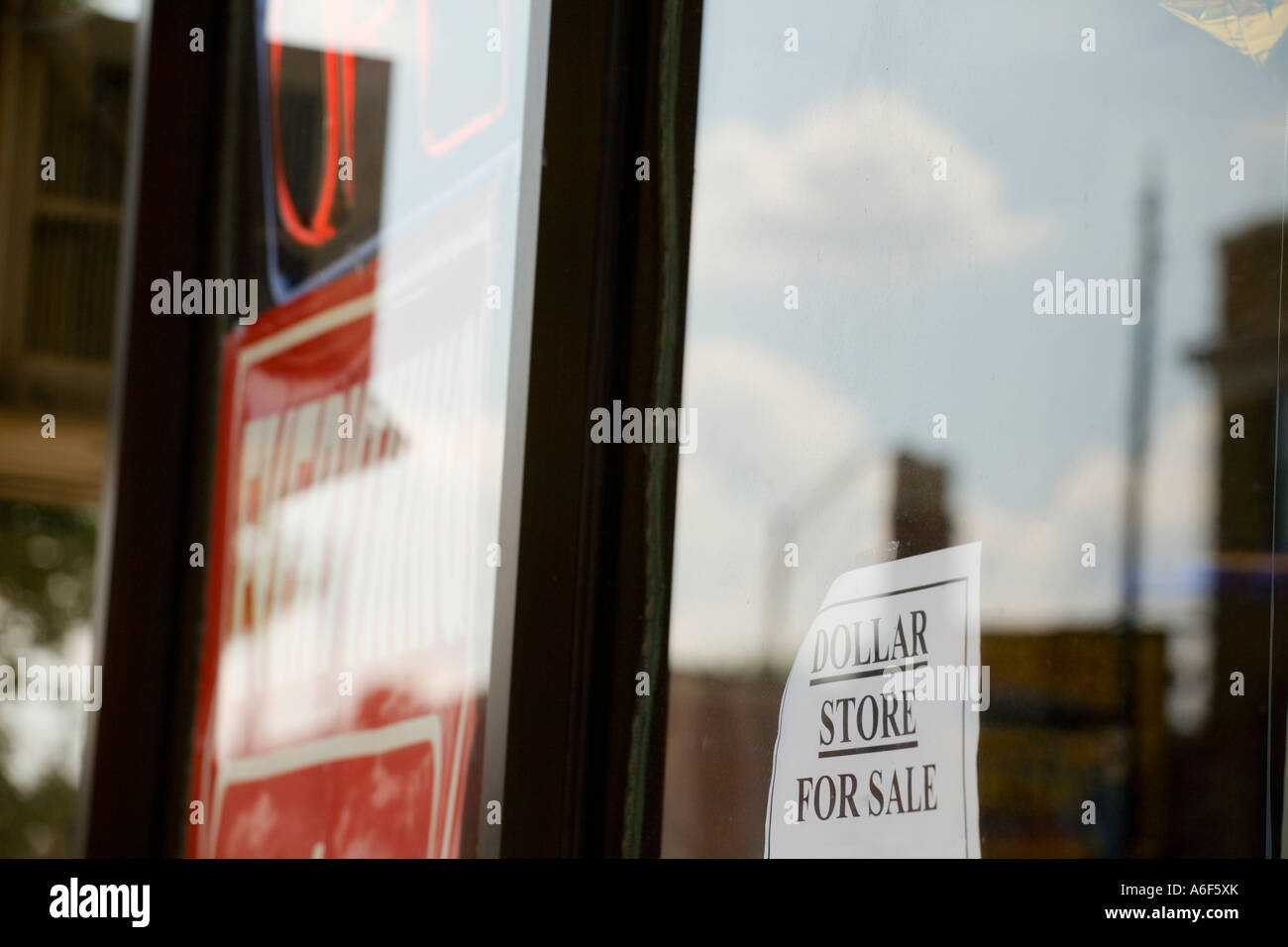 CHICAGO Illinois Dollar Store for Sale sign Albany Park shop window