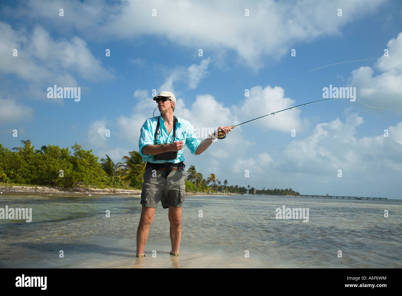 Salt water fly fishing caribbean hi-res stock photography and