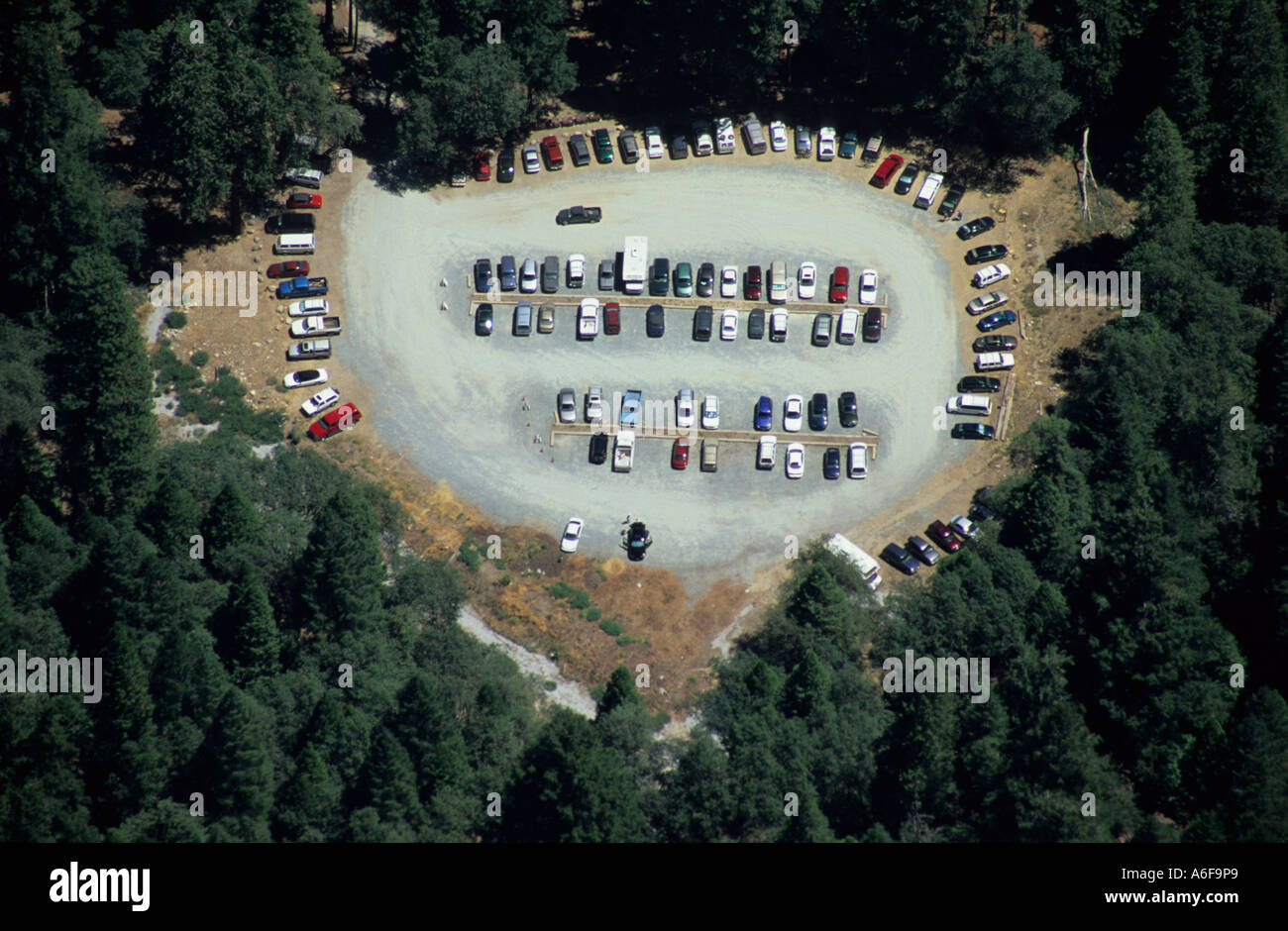 Yosemite National Park car park, USA Stock Photo Alamy