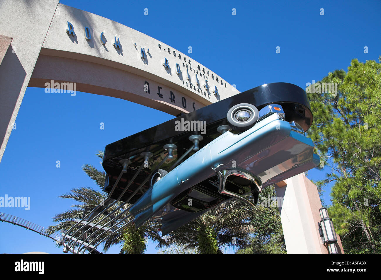 Aerosmith Rock N Roller Coaster ride entrance, Sunset Boulevard, Disney