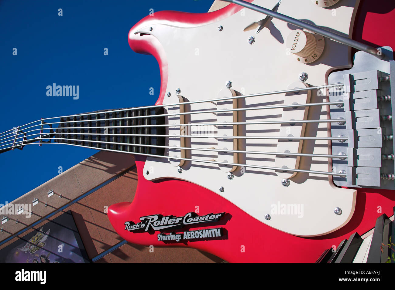 Guitar, Aerosmith Rock N Roller Coaster ride, Sunset Boulevard, Disney