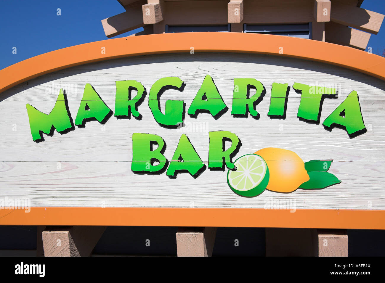Margarita Bar sign, Downtown Disney, Orlando, Florida, USA Stock Photo