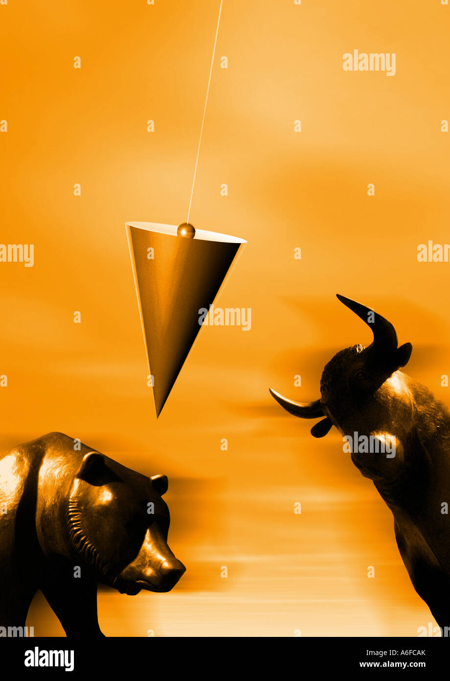 stock exchange bull bear Börse Bulle Bär Stock Photo