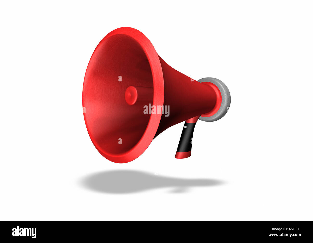 red megaphone rotes Megafon Stock Photo