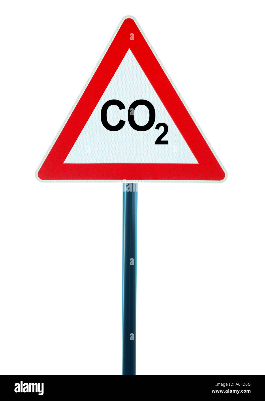 Warning CO2 Achtung CO2 Stock Photo