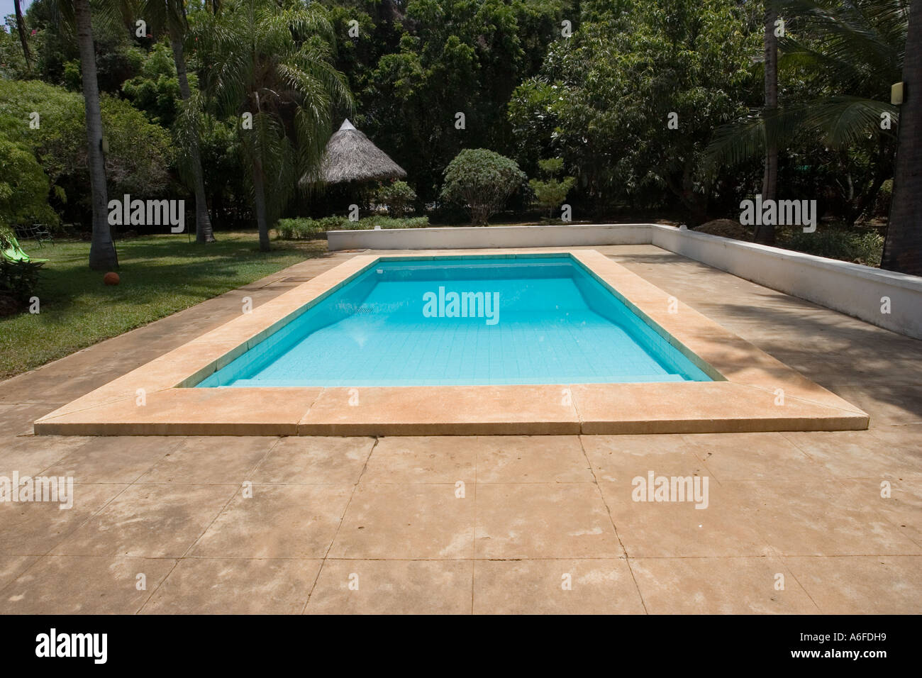 open air swimming pool in garden Mombasa Kenya Stock Photo Alamy