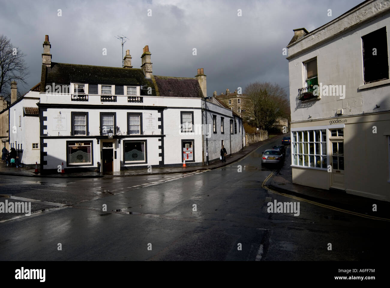 Larkhall Bath BANES UK The Larkhall Inn in the village High Street