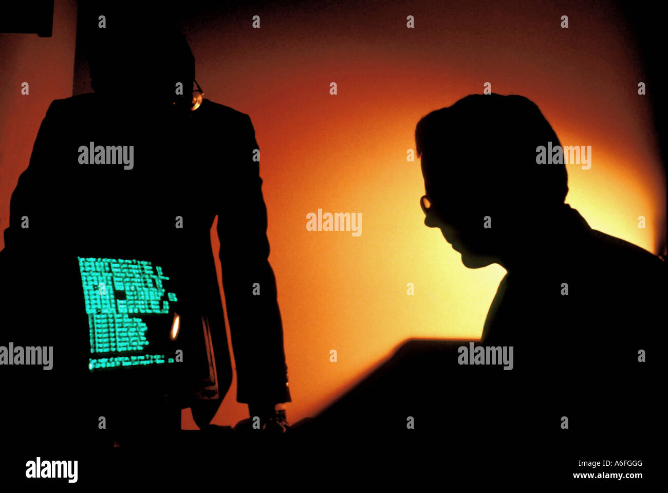 Men with computer Stock Photo - Alamy
