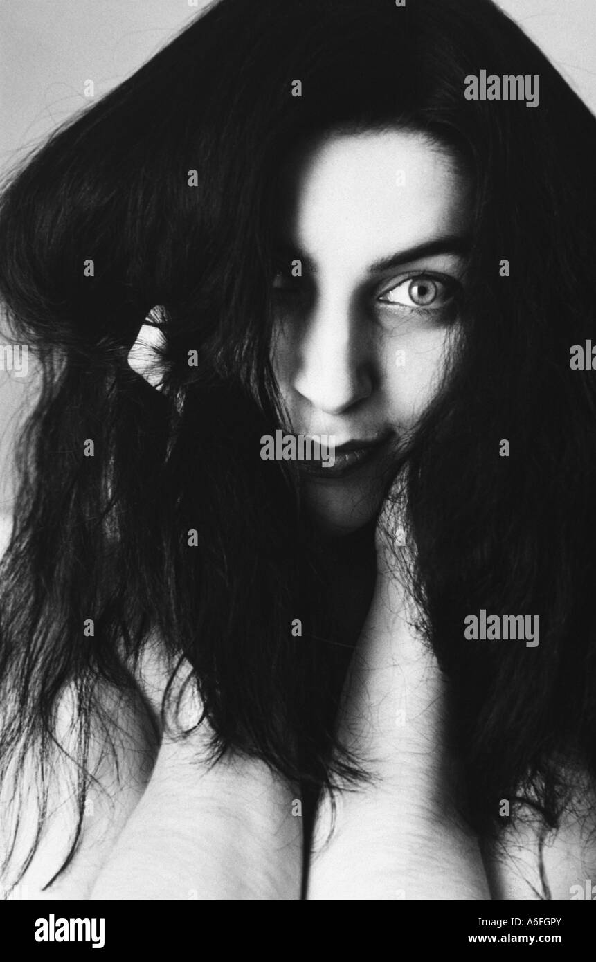 Portrait pretty woman Black and White Stock Photos & Images - Alamy