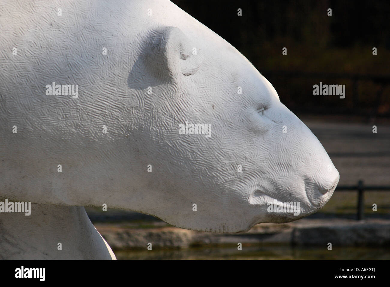 The polar bear sculpture at Berlin Zoo in Germany where thousands of