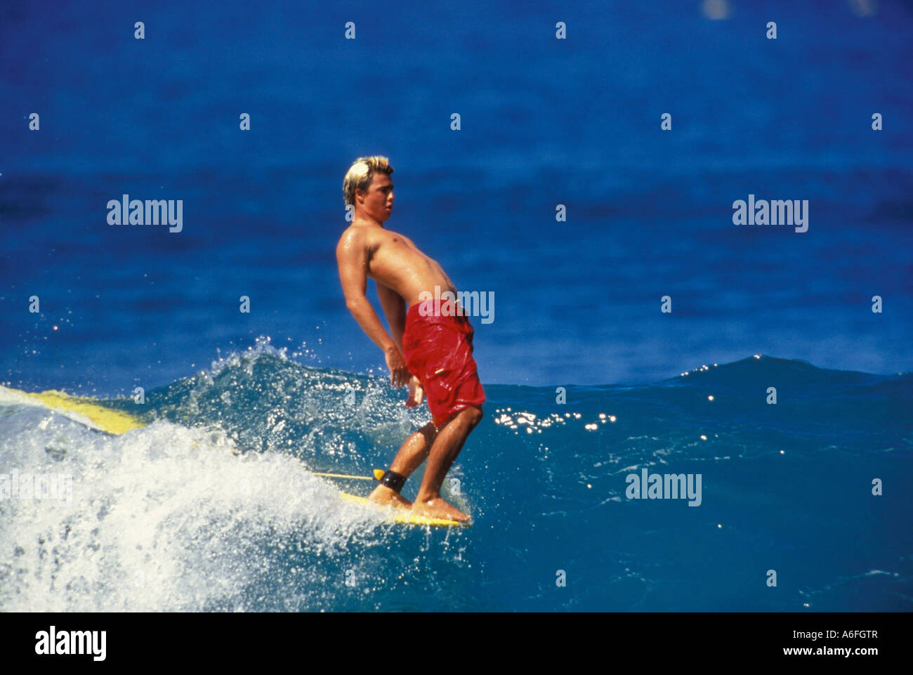 Surfer hangs ten Stock Photo Alamy