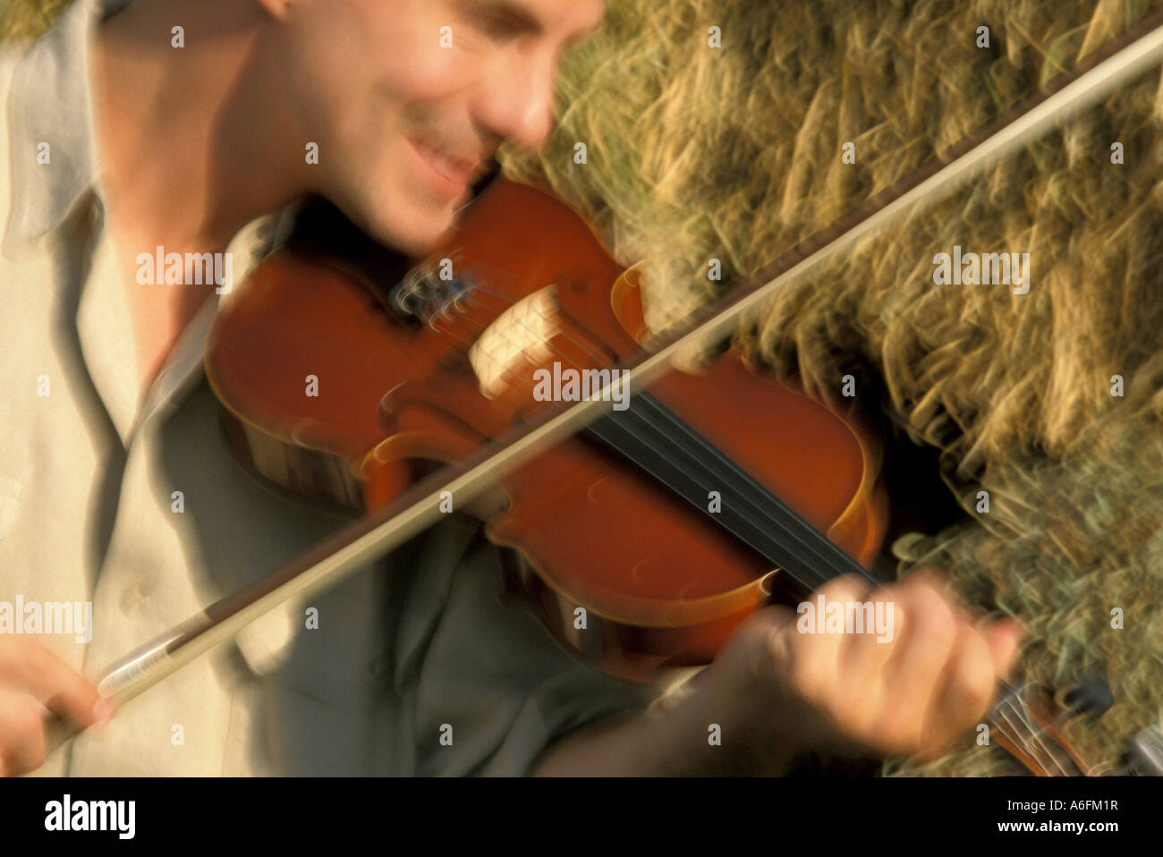 Country music fiddler Violin Stock Photo