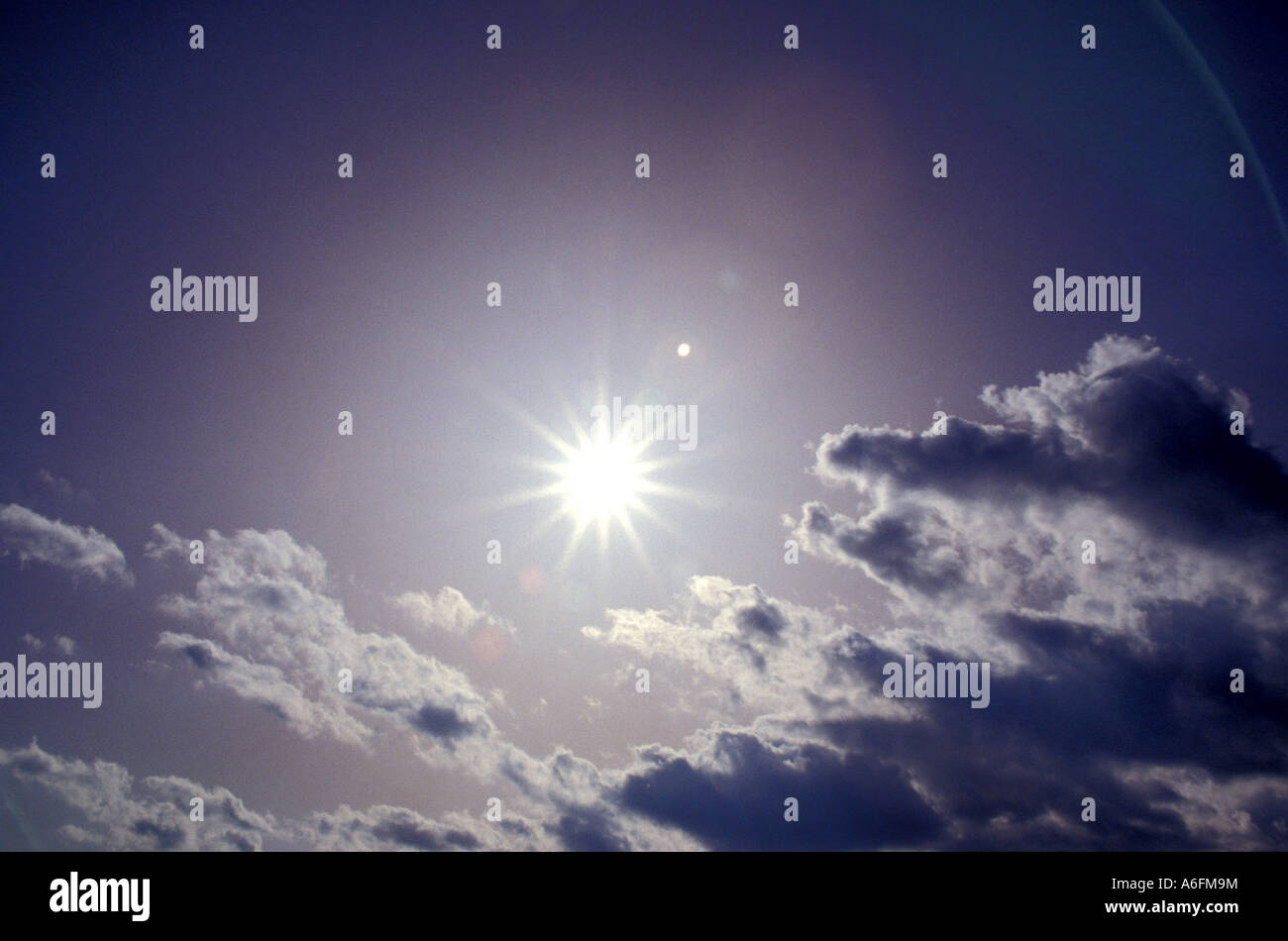 Sky Sun and clouds Stock Photo