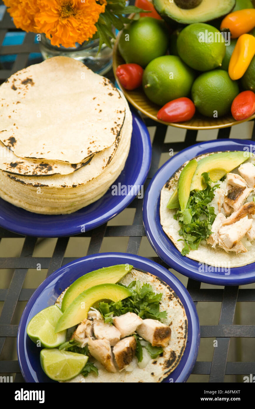Tacos al carbon Mexican cuisine Stock Photo Alamy