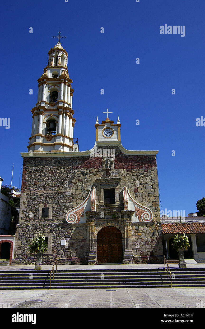 San Andreas Catholic Church landmark of Ajijic Mexico Stock Photo Alamy