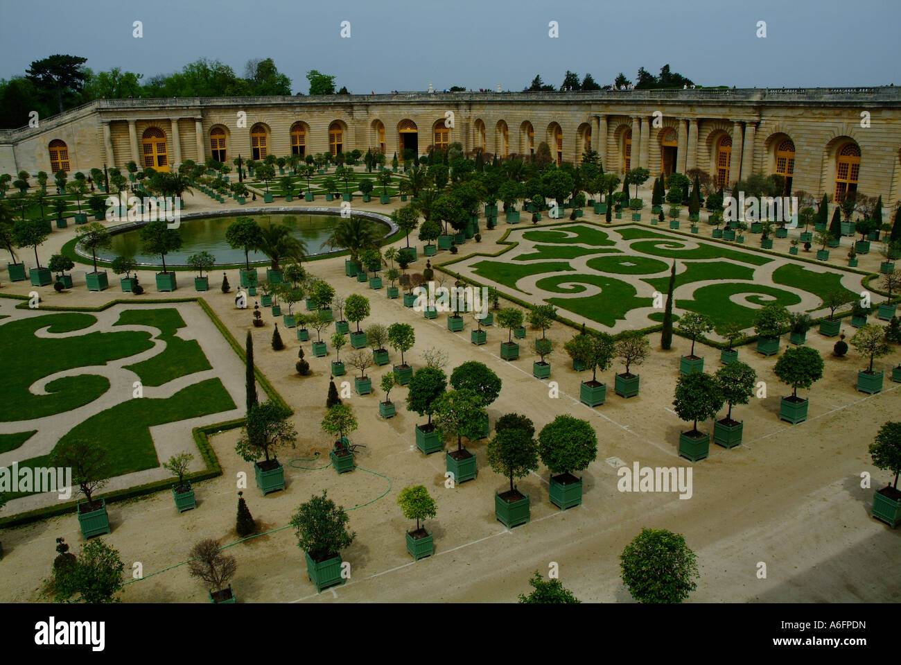 Overhead view of the most famous garden in the world Versailles Gardens