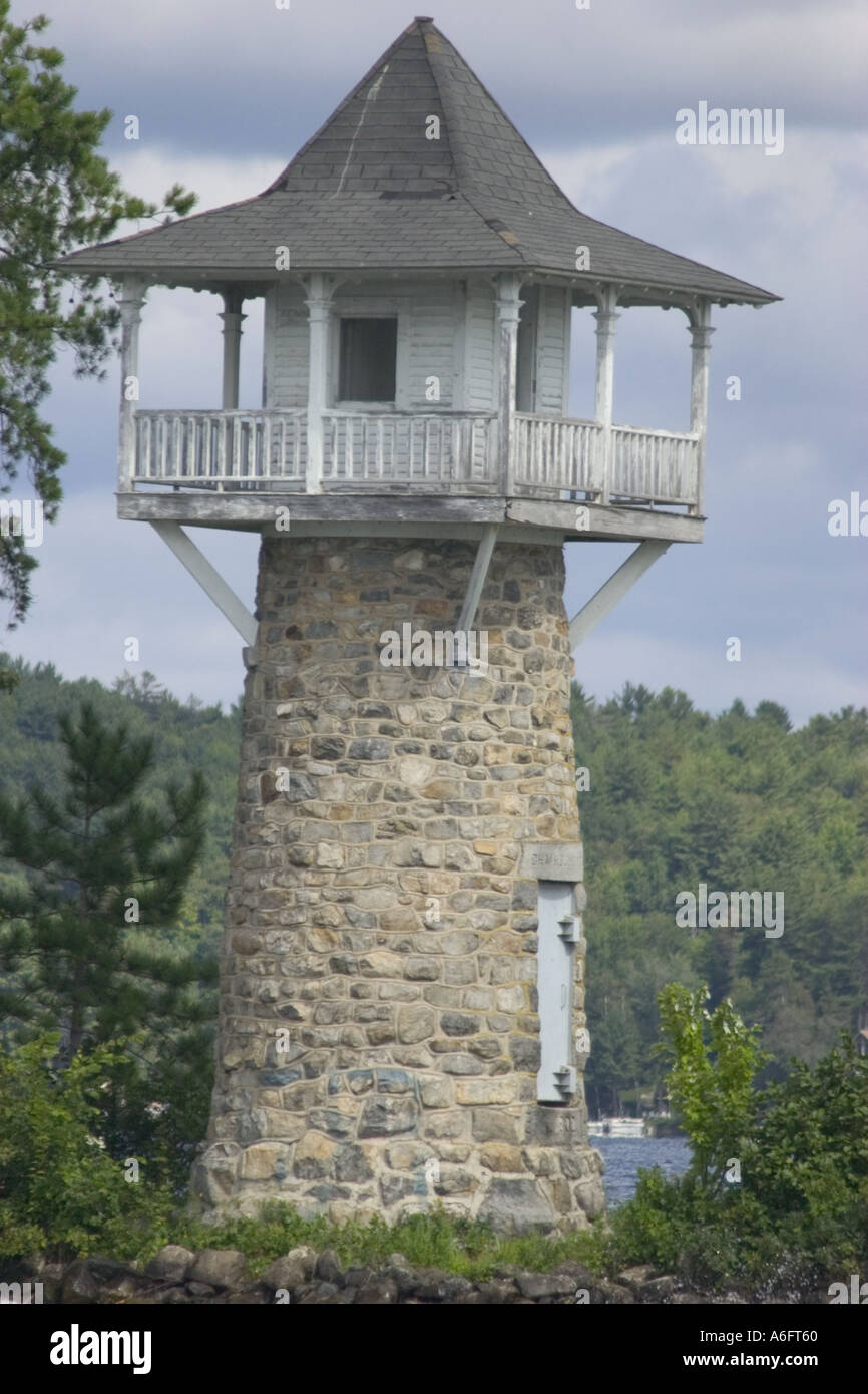 Spindle Point light house on Lake Winnipesaukee New Hampshire Stock