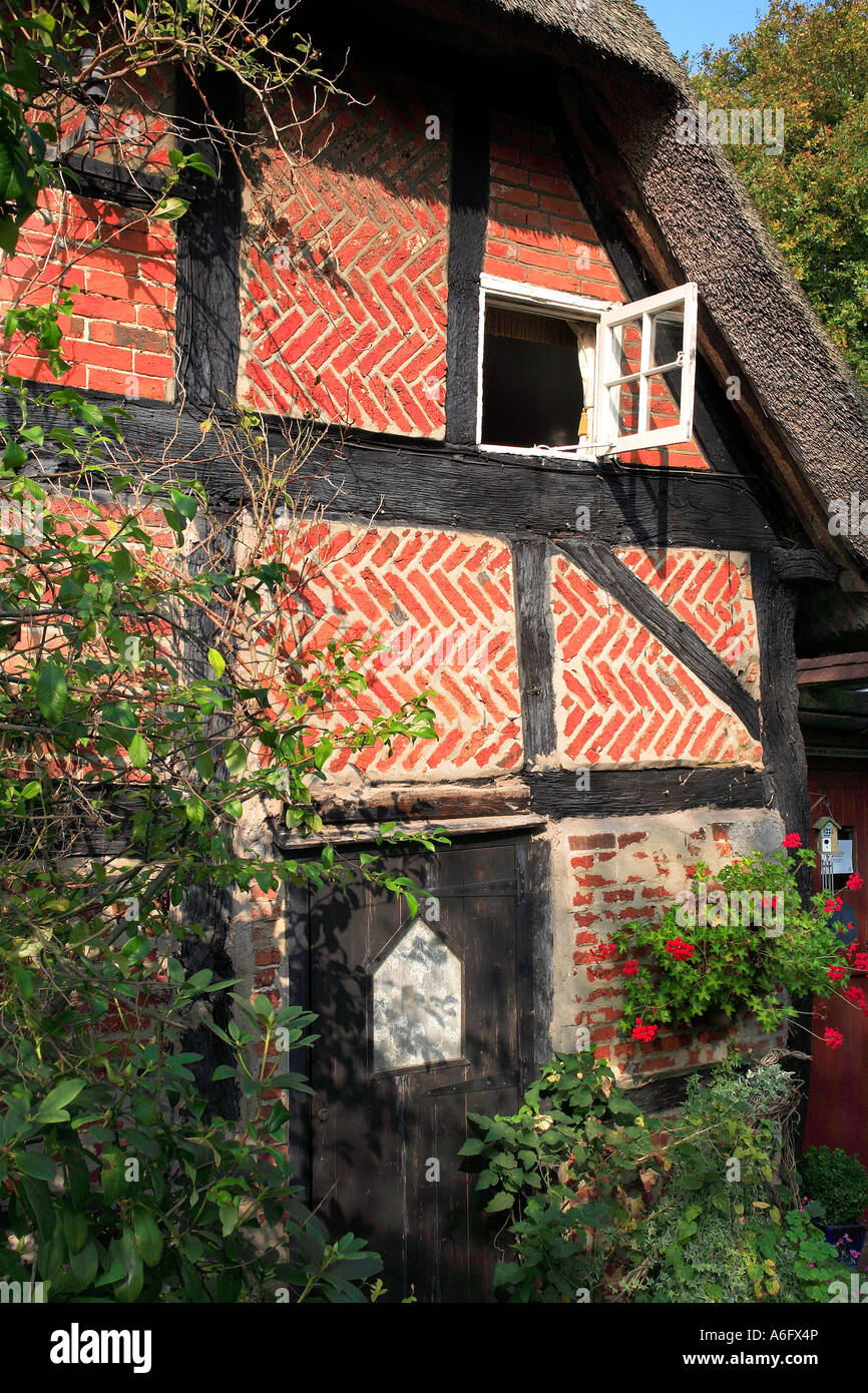 Thatched house in Brockenhurst New Forest Hampshire England Stock Photo