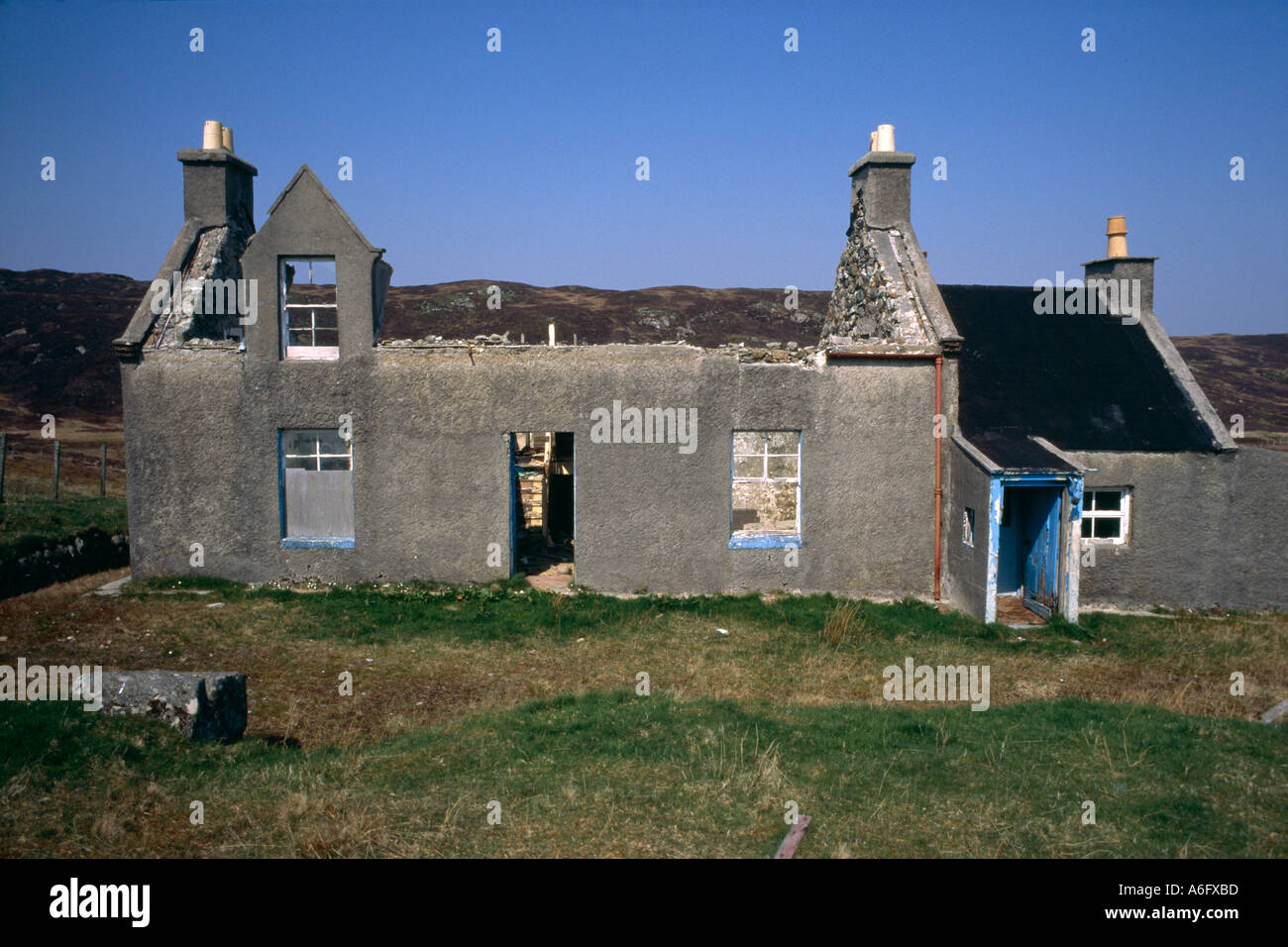 An abandoned croft house. Stock Photo