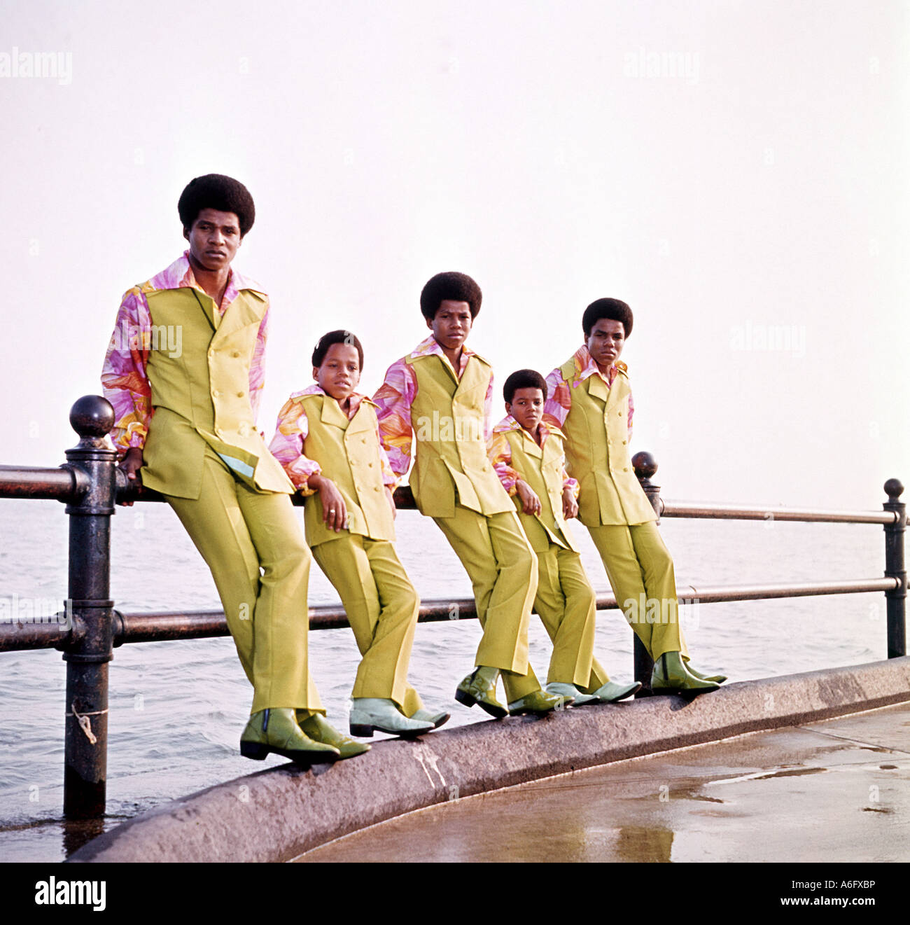 Jackson 5 In Australia In June 1973 Michael Jackson Is Second From Right Stock Photo Alamy