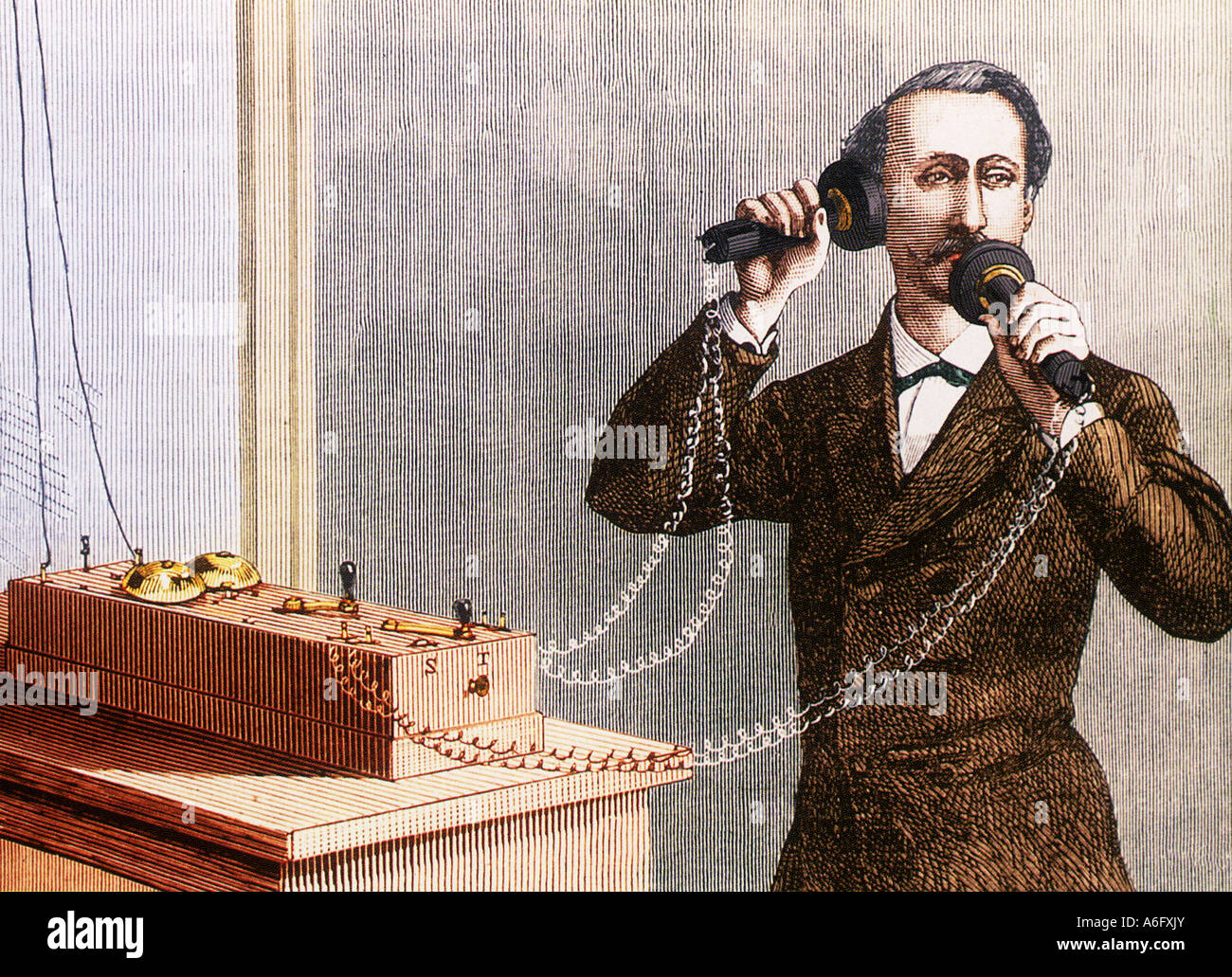ALEXANDER GRAHAM BELL Scottish born US scientist 1847 1922 who patented the  telephone in 1876 Stock Photo - Alamy