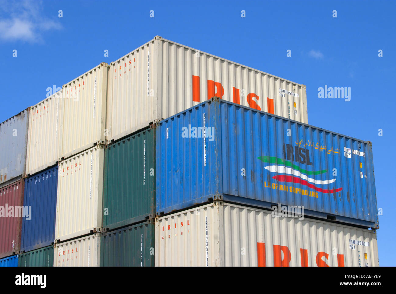 Stacked shipping containers felixstowe hi-res stock photography and ...
