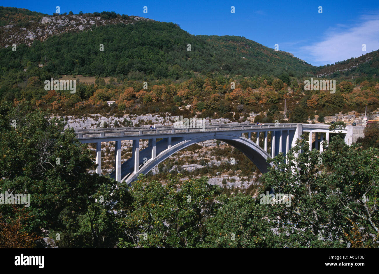 Pont de L' artuby in the Gorges du Verdon Stock Photo