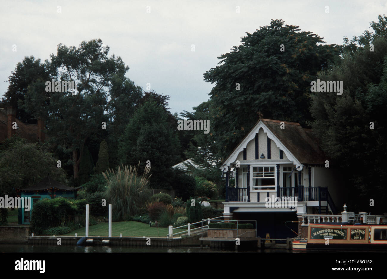 Boathouse on the Riverside Kingston upon Thames Surrey England UK Stock Photo