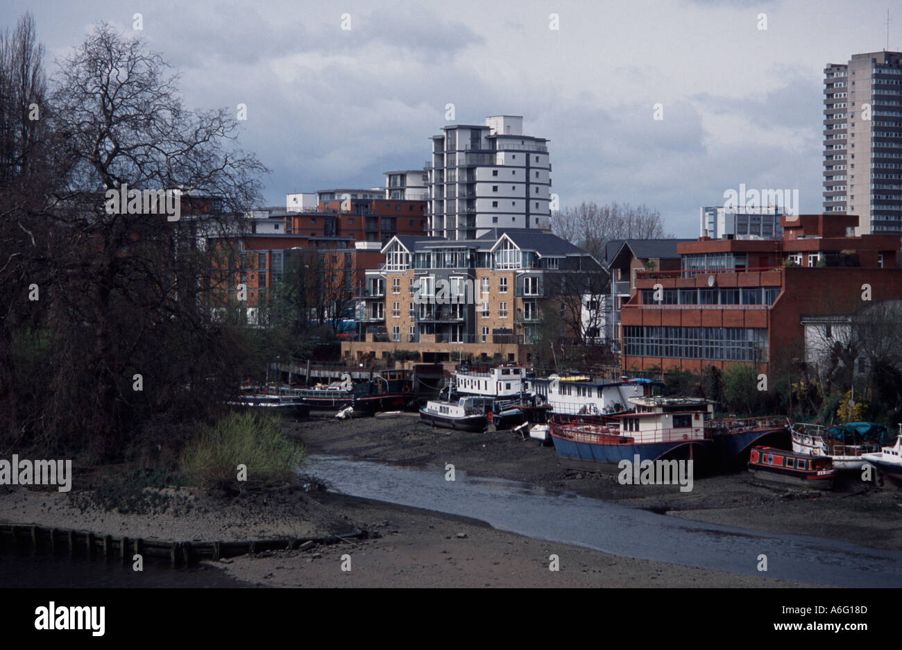 Riverside at Brentford West London Middlesex, UK Stock Photo
