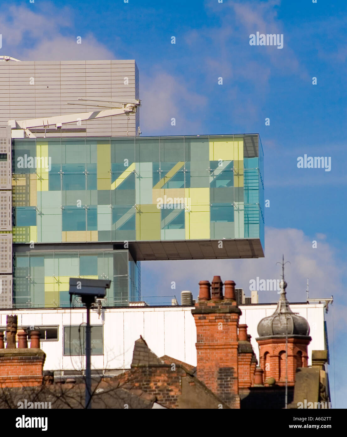 Manchester Civil Justice Centre UK over the Victorian Rooftops Stock ...