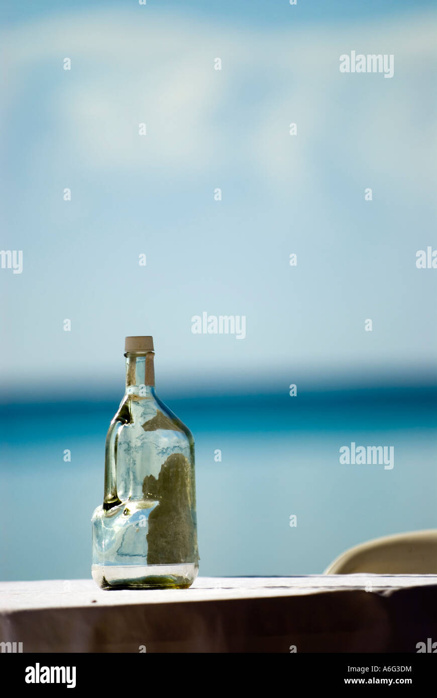 Empty rum bottle, Boca Chica, Dominican Republic, 1/07 Stock Photo Alamy