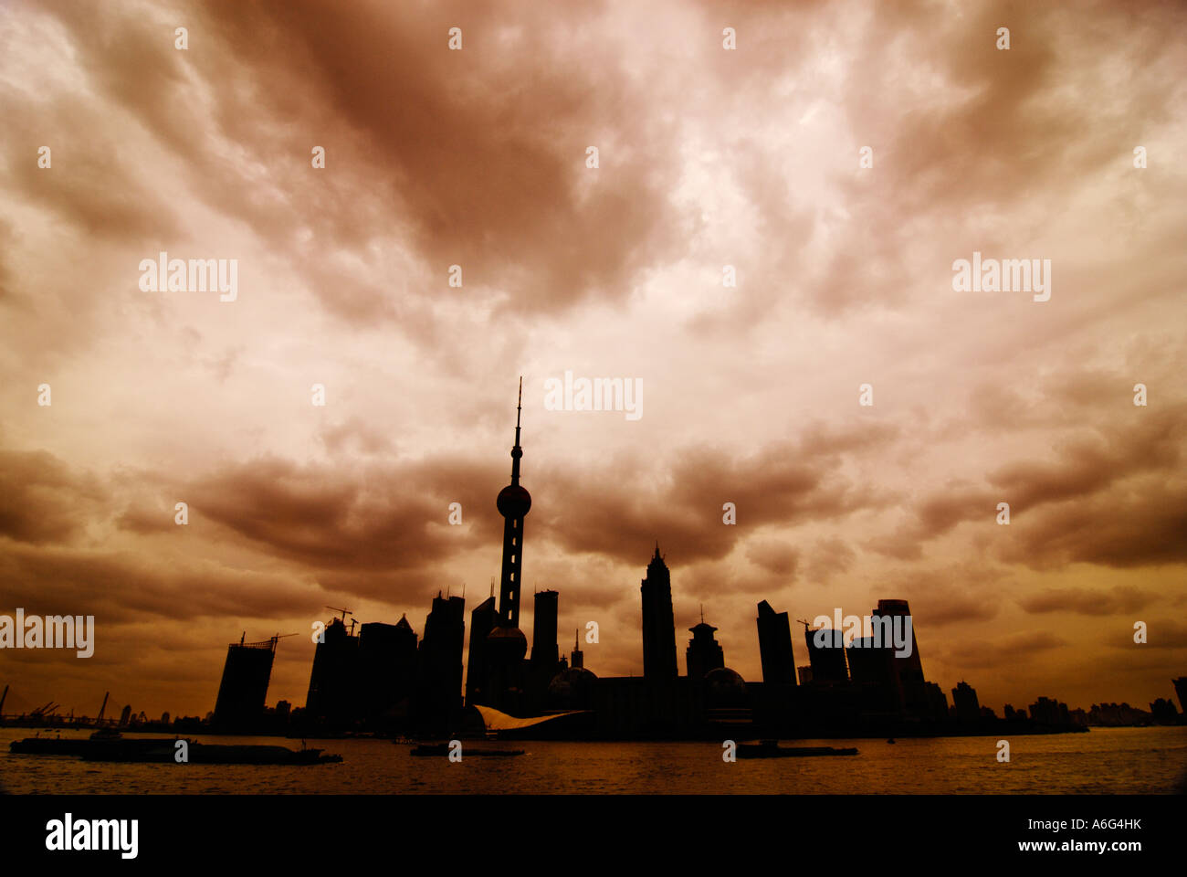 China Shanghai Pudong Skyline as seen from the Bund Stock Photo - Alamy