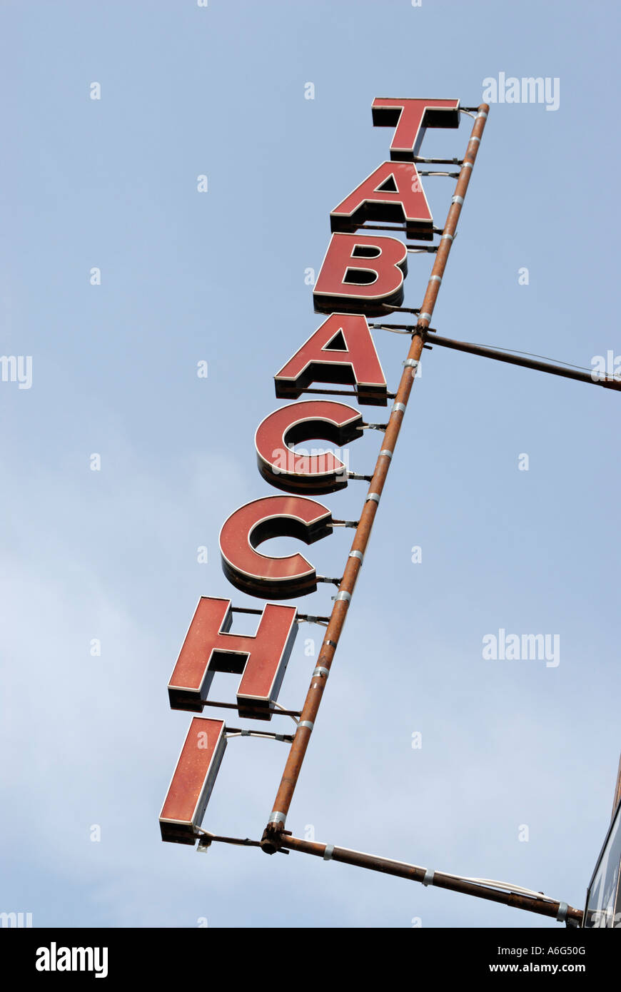 Shop Tabacchi sign in Italy Stock Photo