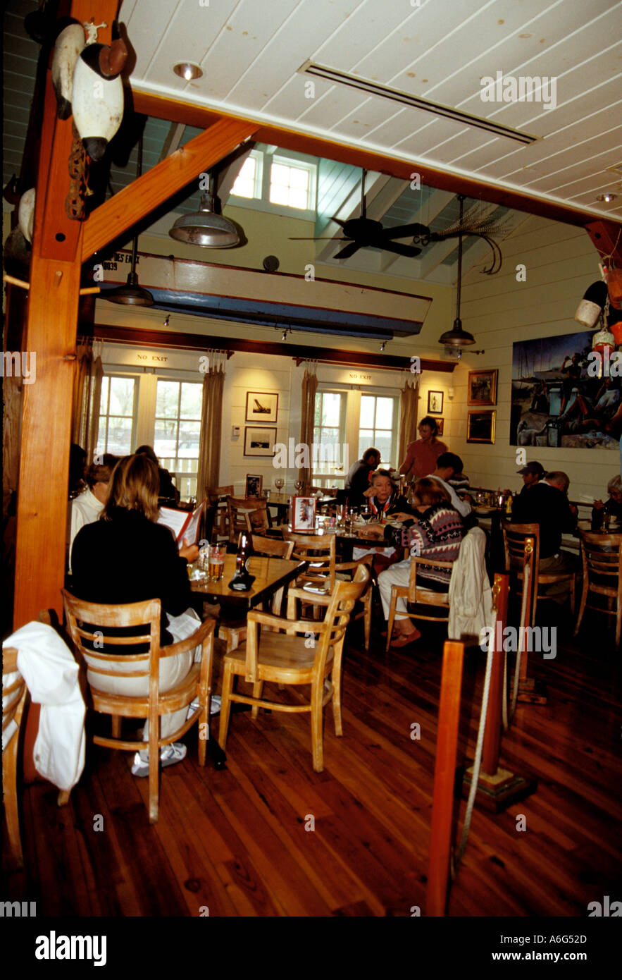 The Boatyard Bar Grill is a well known seafood restaurant in Annapolis MD USA Stock Photo