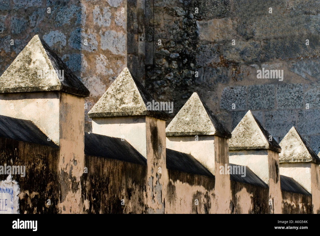 Detail of Wall, Colonial Zone, Santo Domingo, Dominican Republic, 1/07