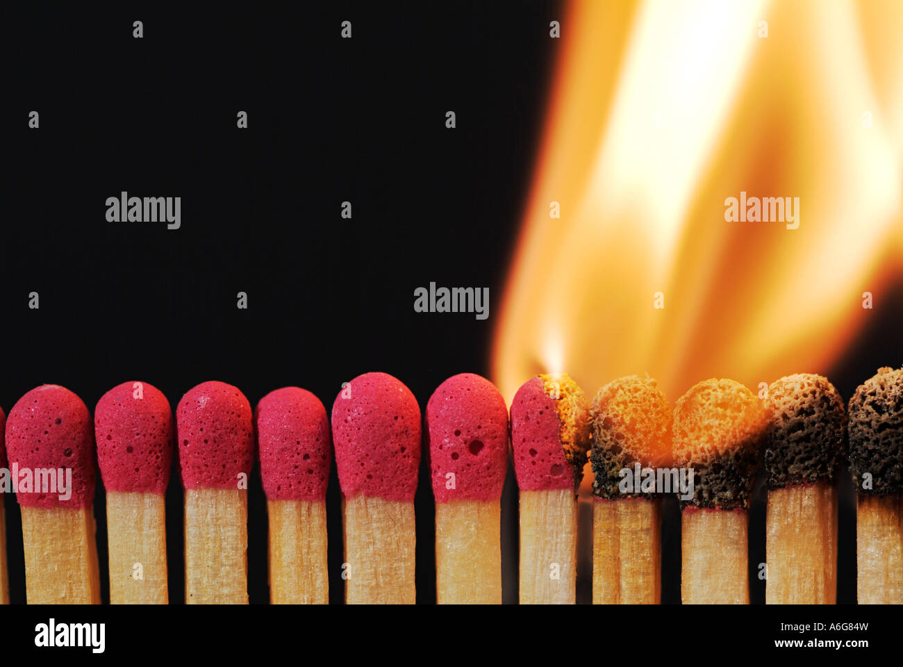 Lit Matches Stock Photo Alamy