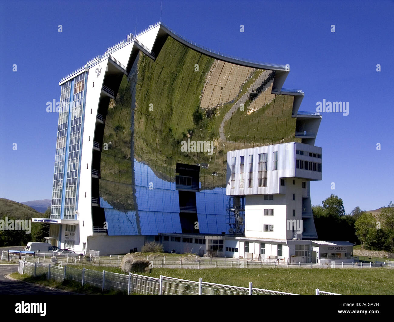 solar thermal collector Font-Romeu, France, Pyrenaeen Stock Photo - Alamy