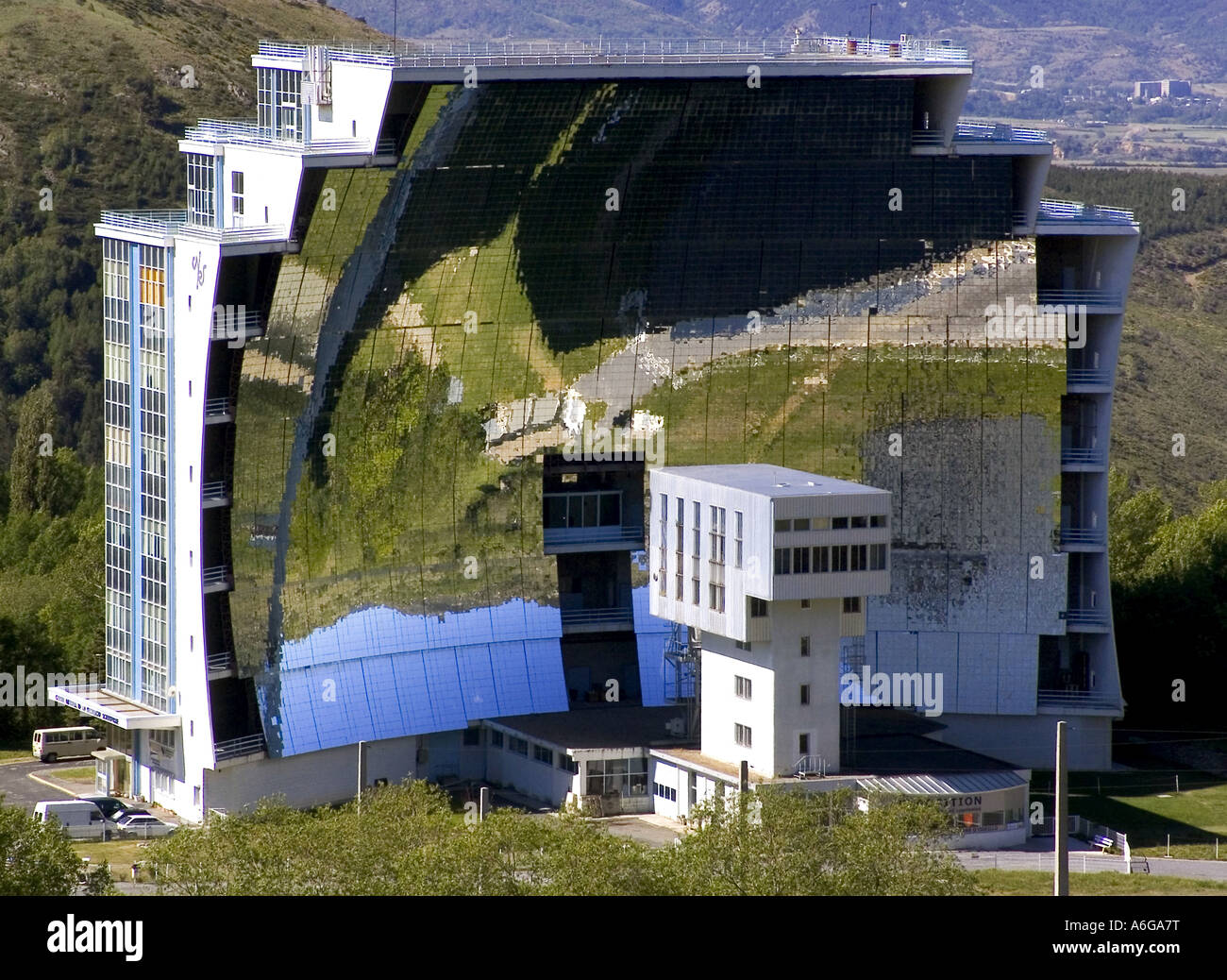 solar thermal collector Font-Romeu, France, Pyrenaeen Stock Photo - Alamy
