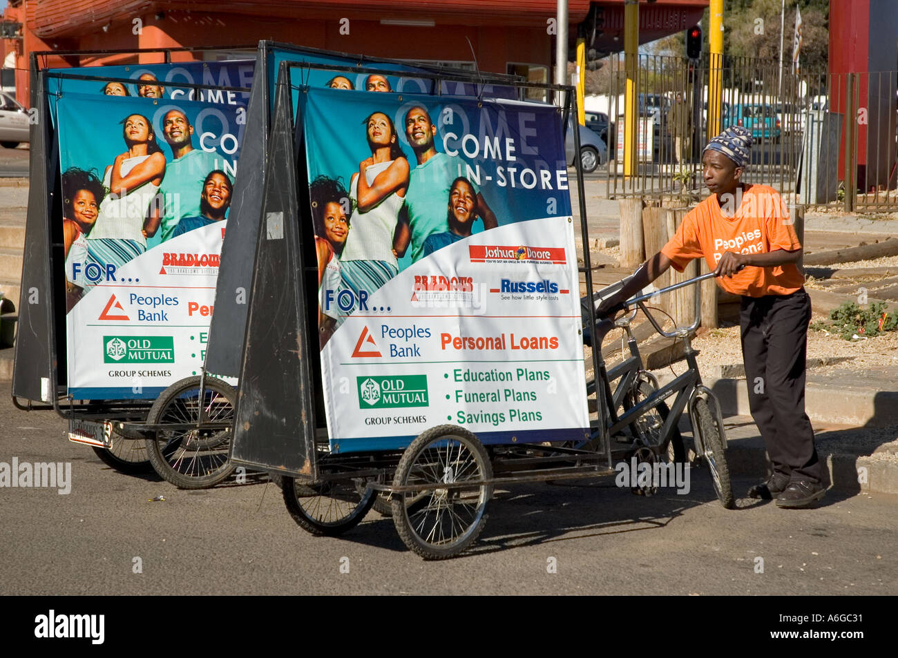 South Africa Johanesburg Louis Botha Avenue Young black man manouvering