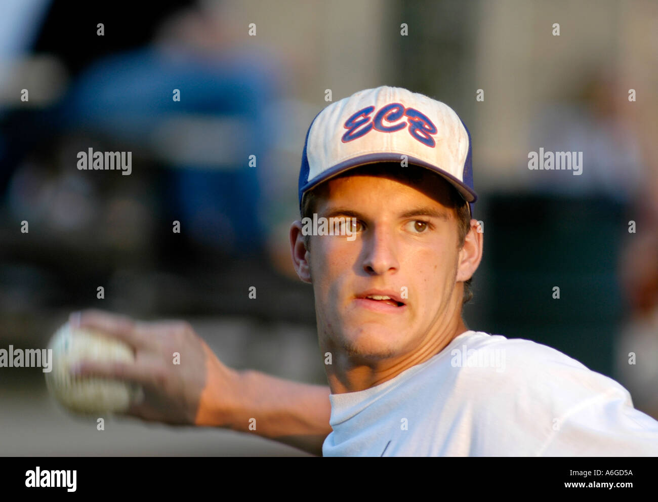 Mens fast pitch softball league for those under 35 Stock Photo Alamy