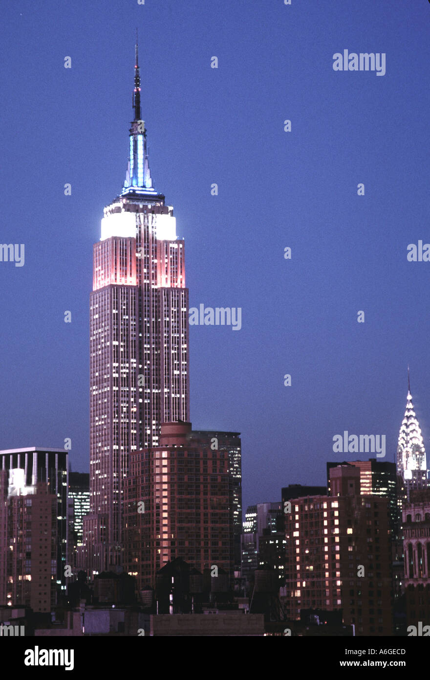 Empire State Building in New York City at Night Stock Photo - Alamy