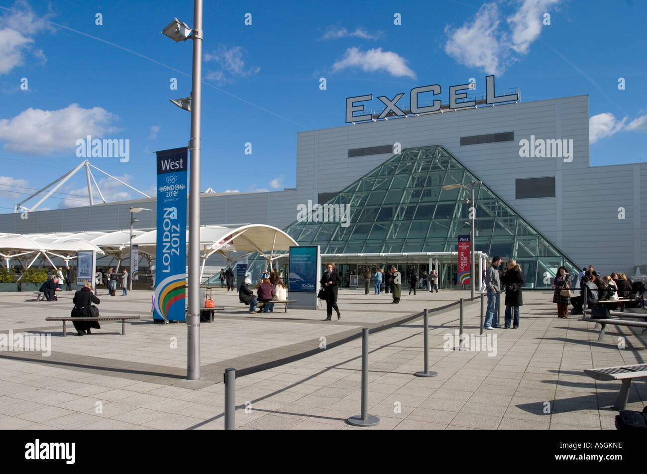 The ExCel Centre at Royal Victoria Docks, Docklands, London, UK. Stock Photo
