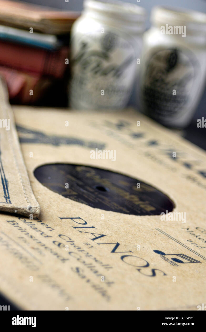 Collection of old records Stock Photo Alamy