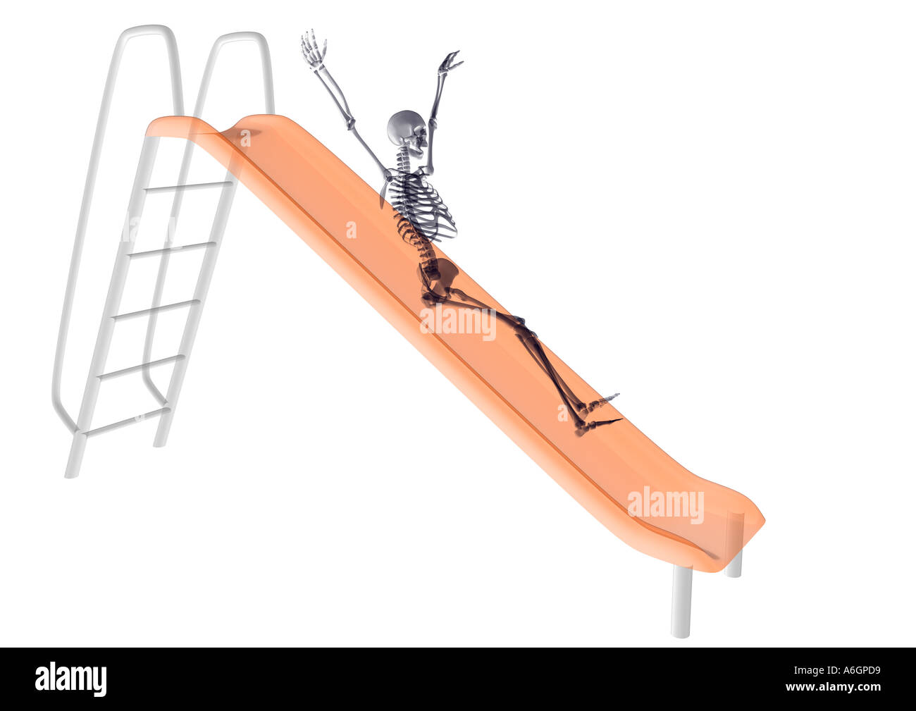 Skeleton x ray xray toboggan bizarre hires stock photography and