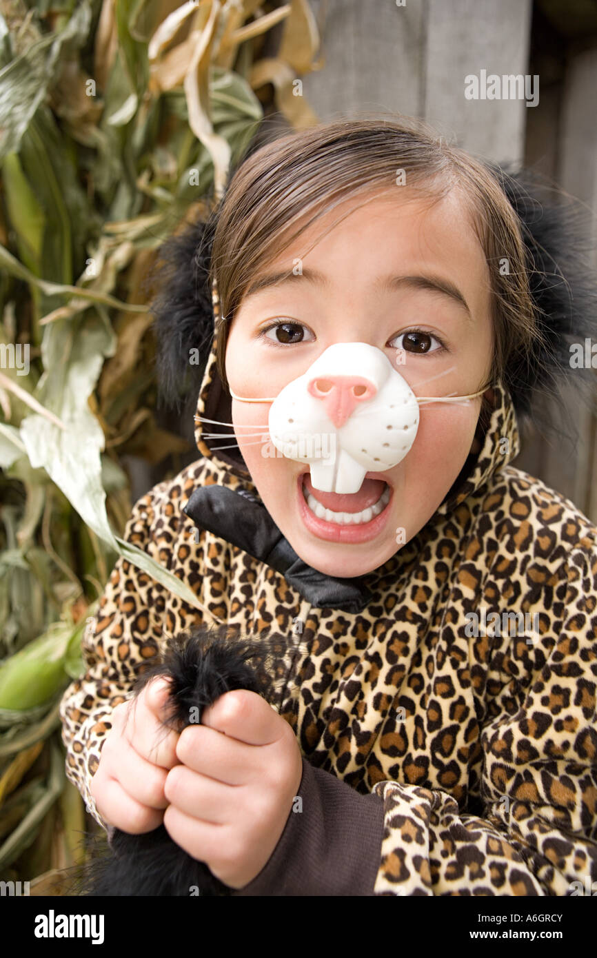 Girl dressed as a cat Stock Photo - Alamy