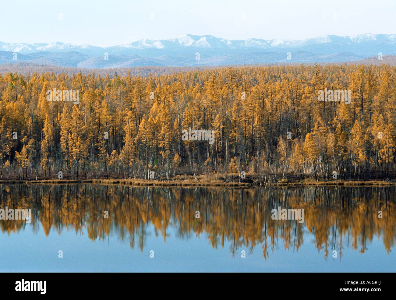 Azas (Toodja) lake. Todja Kozhuun. The Sayan Mountains. The Tyva (Tuva) Republic. Russia Stock Photo