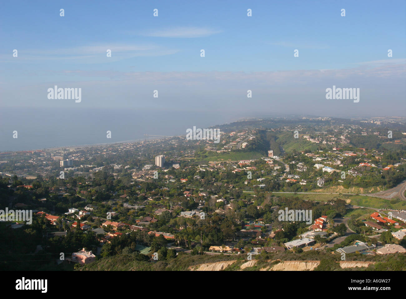 View From Mount Soledad La Jolla San Diego California SD Stock Photo